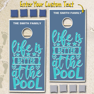 Personalized Life Is Better at the Pool Cornhole Set