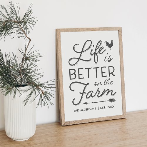 Personalized Life Is Better On The Farm Print