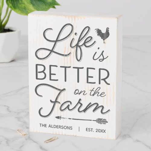 Personalized Life Is Better On The Farm Wooden Box Sign