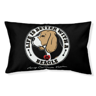 Personalized Life Is Better With A Beagle Dog Bed