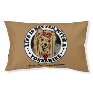 Personalized Life Is Better With A Yorkshire Dog Bed
