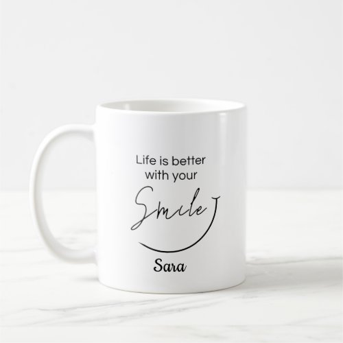Personalized Life Is Better With Your Smile Mug |