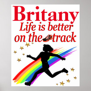 PERSONALIZED LIFE ON THE TRACK RUNNER POSTER