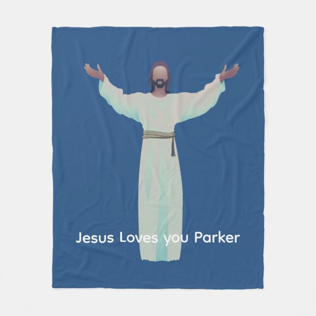 Personalized Lifesize Jesus Blanket - Customize it (Front)