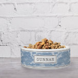 Personalized Light Blue Camo Pattern Pet<br><div class="desc">For the most awesome pets,  this cool personalized bowl for dogs or cats features a pastel light blue camouflage pattern with your pet's name in the center.</div>