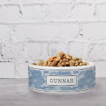 Personalized Light Blue Camo Pattern Pet Bowl<br><div class="desc">For the most awesome pets,  this cool personalized bowl for dogs or cats features a pastel light blue camouflage pattern with your pet's name in the center.</div>