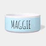 Personalized Light Blue Ceramic Pet Bowl<br><div class="desc">Personalized soft blue pet bowl for your dog or cat.</div>
