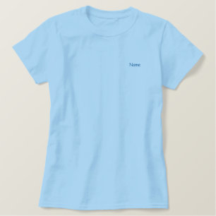 Personalized Light Blue Custom Embroidered Shirt