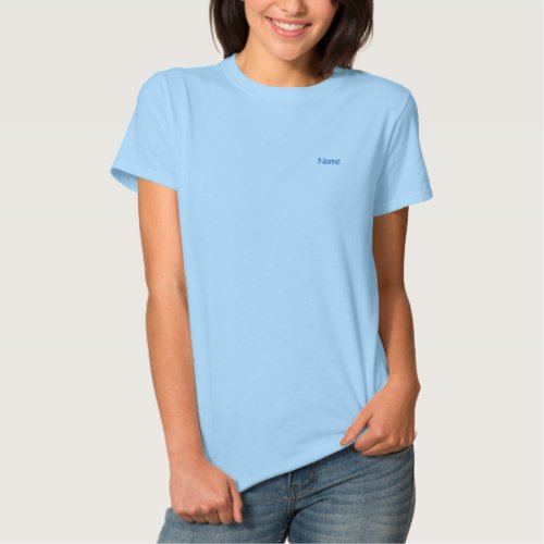 Personalized Light Blue Custom Embroidered Shirt