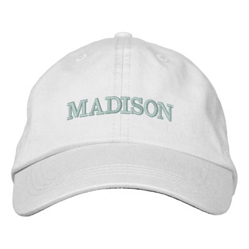 Personalized  light blue custom name text monogram embroidered baseball cap