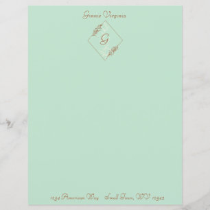 Personalized Light Blue Stationery Sheet