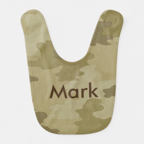 Personalized Light Camouflage Baby Bib