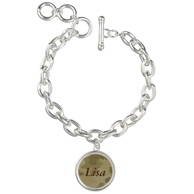 Personalized Light Camouflage Charm Bracelet (Product)