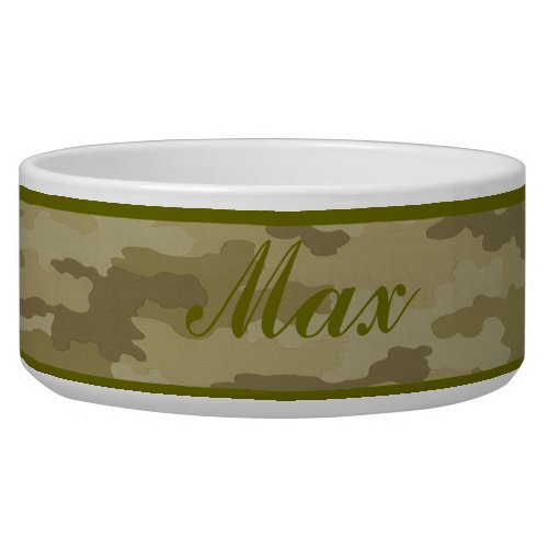 Personalized Light Camouflage Pet Bowl