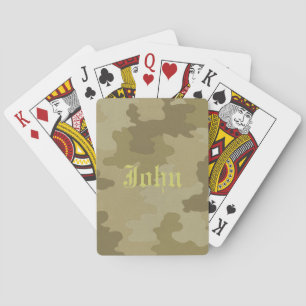 Personalized Light Camouflage Playing Cards