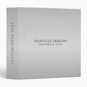 Personalized light gray background  3 ring binder