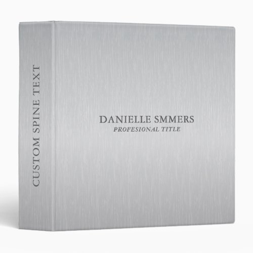 Personalized light gray background  3 ring binder