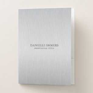 Personalized light gray background  pocket folder