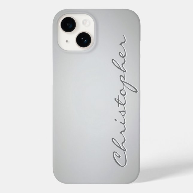 Personalized light gray Radial Texture 15 Case-Mate iPhone Case (Back)