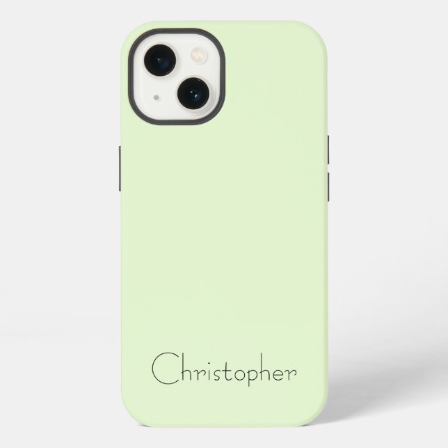 Personalized light green Radial Texture Iphone Case (Back)