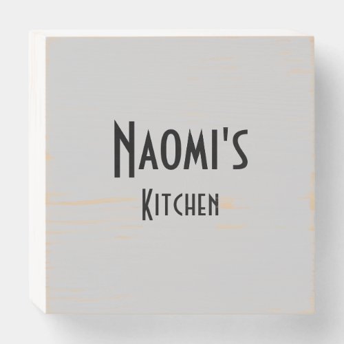 Personalized Light Grey Wooden Box Sign