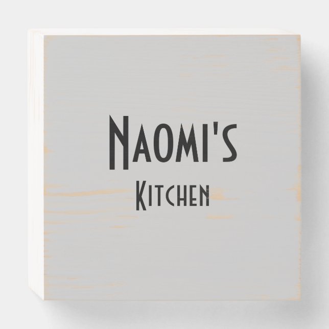 Personalized Light Grey Wooden Box Sign (Front Horizontal)