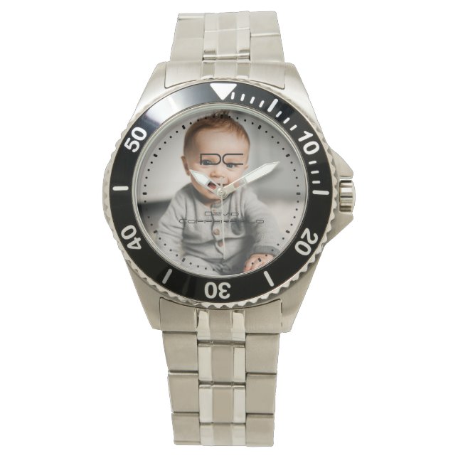Personalized Light Photo Stainless Steel Watch (Front)