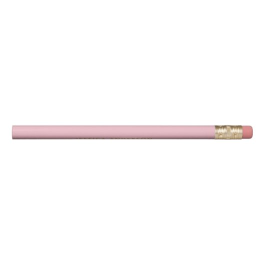 Personalized Light Pink And Gold Pencil (Rotated 270)