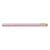 Personalized Light Pink And Gold Pencil (Front)