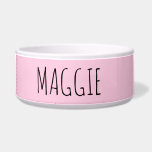 Personalized Light Pink Ceramic Pet Bowl<br><div class="desc">Personalized soft pink pet bowl for your dog or cat.</div>