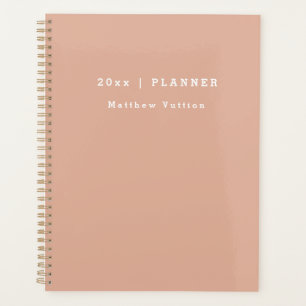 Personalized Light Pink Weekly Monthly Planner