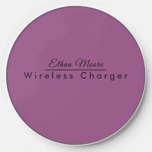 Personalized Light Plum Wireless Charger