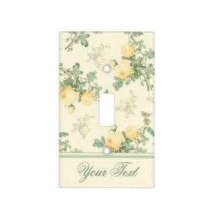 Personalized light switch cover Yellow roses