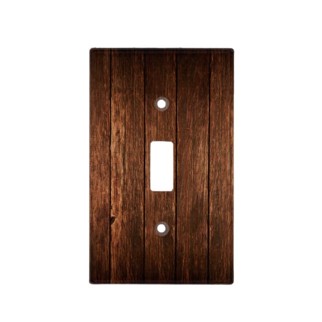 Personalized Light Switch Plate Barn Wood Country (Front)