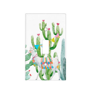 Personalized Light Switch Plate Boho Llama Bohemia