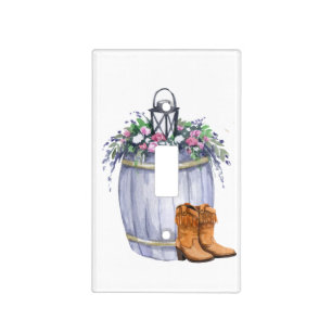 Personalized Light Switch Plate Summer Country Wed