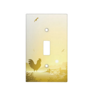 Personalized Light Switch Plate Sunny Morning Farm