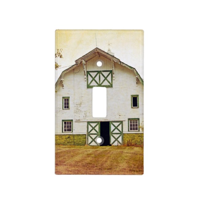 Personalized Light Switch Plate Sunset Barn Countr (Front)