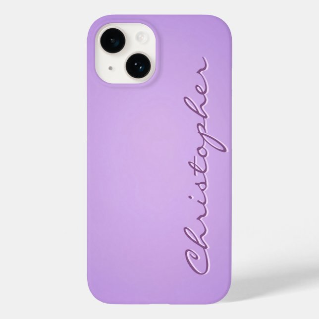Personalized light violet Radial Texture 15 Case-Mate iPhone Case (Back)