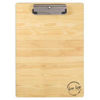 Personalized Light Woodgrain Clipboard by TheSillyHippy at Zazzle