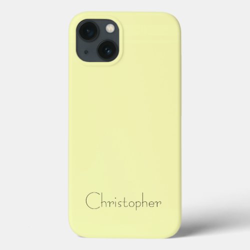 Personalized Light yellow Radial Texture iPhone 13 Case