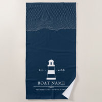 Personalized lighthouse Boat Nautical Blue