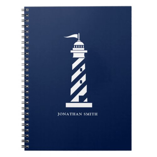 Personalized Lighthouse Spiral Notebook