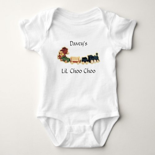 Personalized Lil Choo Choo Train Baby Bodysuit