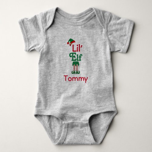 Personalized Lil Elf Baby Bodysuit