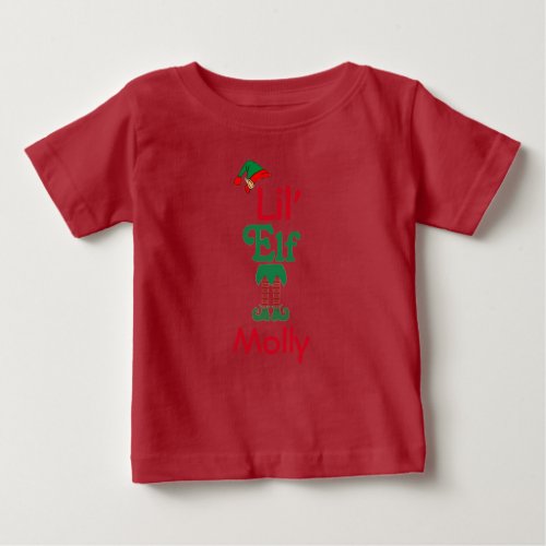 Personalized Lil Elf Baby T_Shirt