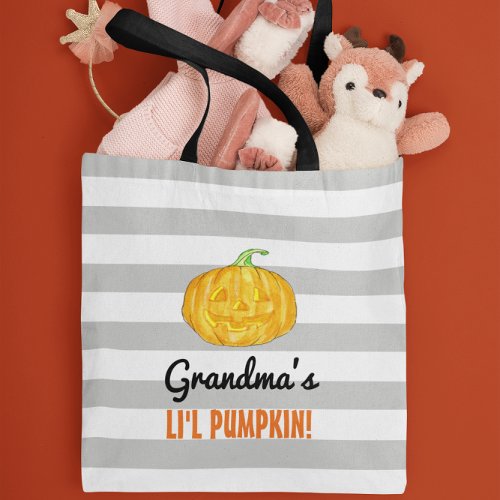 Personalized Lil Pumpkin Halloween Tote
