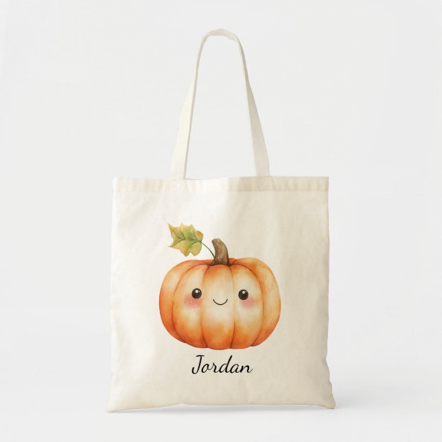 Personalized Lil’ Pumpkin Trick-or-Treat Bag (Front)