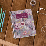 Personalized Lilac Floral Pattern 2022 Planner<br><div class="desc">This beautiful planner can be personalized with your name in a trendy script font and the year.</div>