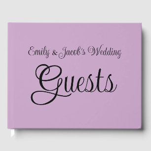 Personalized Lilac Guest Book